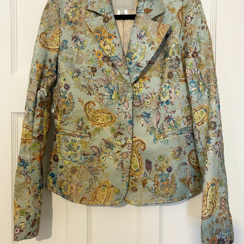 Pink Tartan Floral Blazer